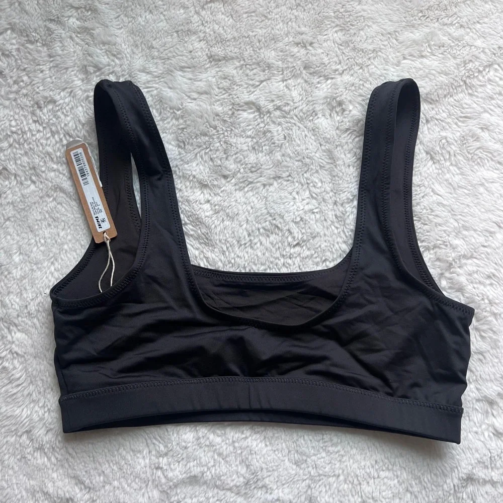 SKIMS Women's Recycled Swim Tank Bikini Top Onyx Black SW-TNK-0743 Small NEW